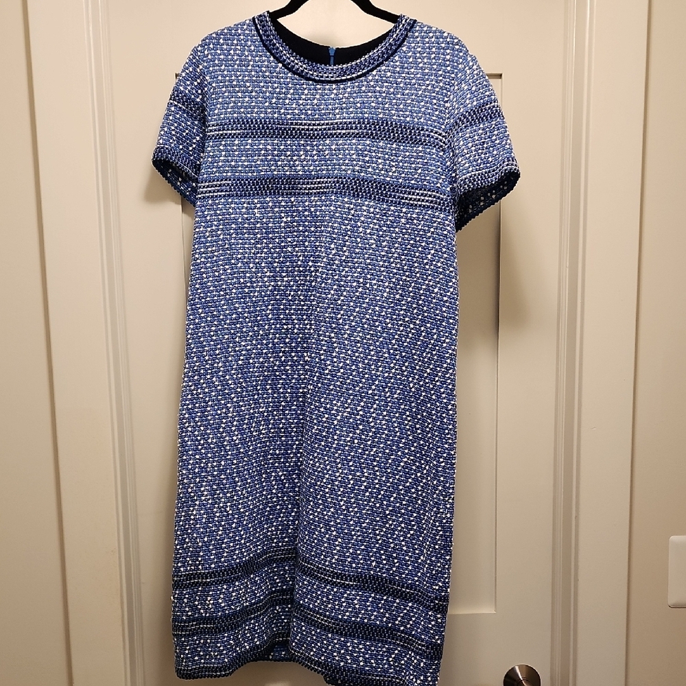 St. John Collection Blue and White Mini Dress